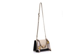 Lucky Bees Bolso Bandolera Crema y Azul Oscuro